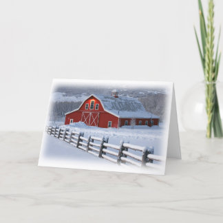 Cartão Winter Barn Greeting Card