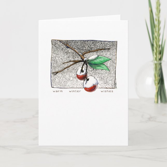 Cartão Winter Berries I card - color (Frente)