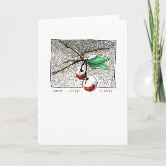 Cartão Winter Berries I card - color