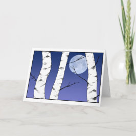 Cartão Winter Birches Solstice/Yule card