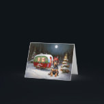 Cartão Winter Doberman Caravan Christmas Adventure<br><div class="desc">Adotar a magia de uma noite de inverno nevada enquanto uma caravana desliza graciosamente através da paisagem iluminada pela lua. A beleza serena da neve escutadora e o brilho encantador da lua criam uma cena cativante,  prometendo uma aventura inesquecível de Natal cheia de calor,  alegria e memórias queridas.</div>