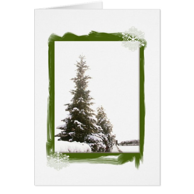 Cartão Winter Evergreens-DIY (Frente)