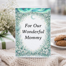 Cartão Winter Floral Mother’s Day Card for Wonderful Mom