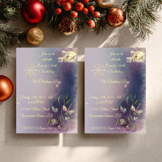 Cartão Winter Glow Birthday Flat Greeting Card