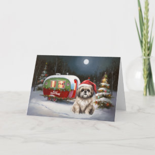 Cartão Winter Havanese Caravan Christmas Adventure