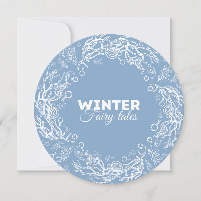 Cartão Winter Holidays Fairy Tales. (Frente)