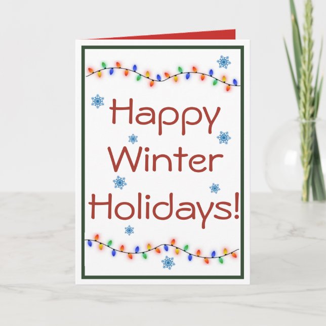 Cartão Winter Holidays Greeting Card (Frente)
