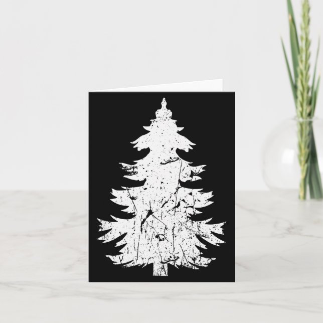 Cartão Winter Holidays Vintage Style Distressed Christmas (Frente)