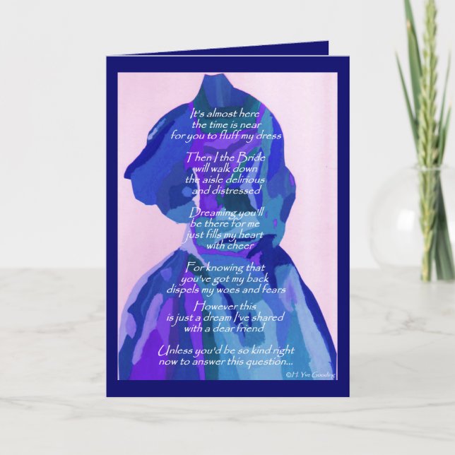 Cartão Winter II "Will You Be My Madrinha de casam (Frente)