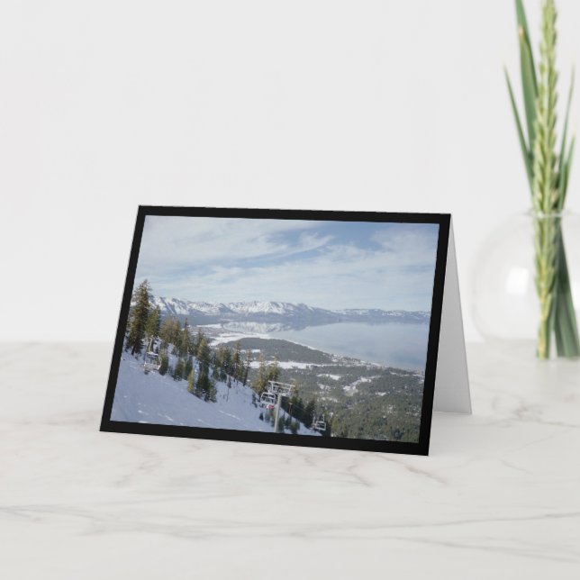 Cartão Winter in Tahoe- Song of Sol. 7:5 Greeting Card (Frente)