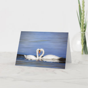 Cartão Winter Love Swan Couple Greeting Card