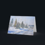 Cartão Winter Morning Greeting Card<br><div class="desc">I don't paint landscapes much but here is one. I paint people, cats, dogs, still lifes, landscapes, and sell originals and reproductions on Etsy, Zazzle, and Fine Art America with the ID: whitemoonstudio, and Society6 with the ID: moshimoshi.</div>