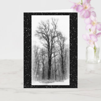 Cartão Winter Snow & Poplar Tree Blank Greeting Card