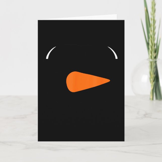 Cartão Winter Snowman Face Eyelashes Christmas Xmas For B (Frente)