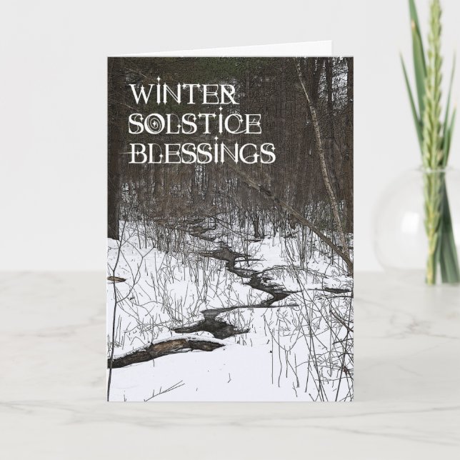 Cartão Winter Solstice Blessings (Frente)