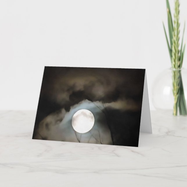 Cartão Winter Solstice Moon Celestial Art (Frente)