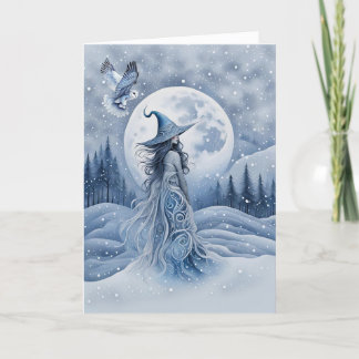 Cartão Winter Solstice Yule Folk Art Inspirada Witchy Lad