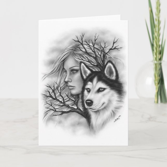 Cartão Winter Souls Greeting Card (Frente)