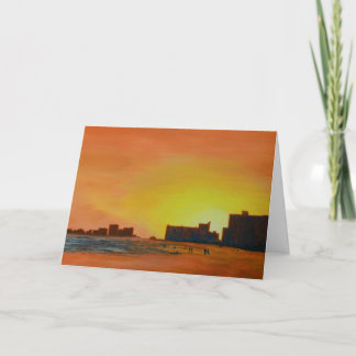 Cartão Winter Sunset N Myrtle Beach SC Greeting Card
