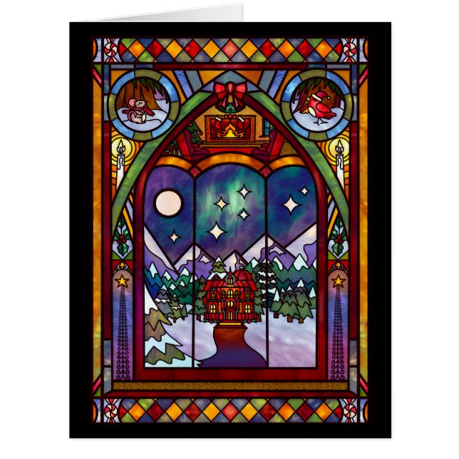 Cartão Winter Windows Christmas Card (Frente)