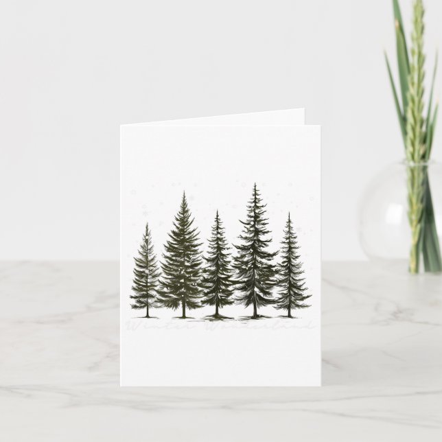 Cartão Winter Wonderland Pine Tree Nature Lover Ca (Frente)