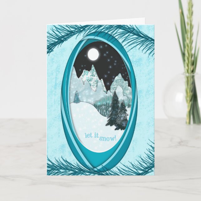 Cartão Winterful Wonderland Seasonal Greeting Card (Frente)