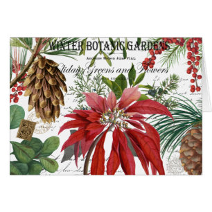Cartão Wintergarden moderno do vintage floral