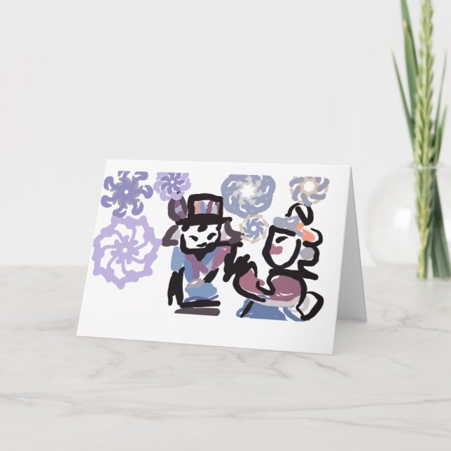 Cartão Winterland love (Frente)