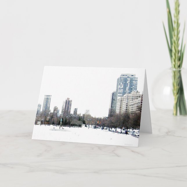 Cartão Wintertime in Chicago (Frente)