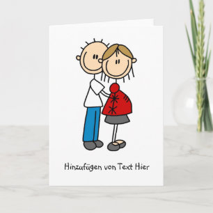 Cartão Wir erwarten gestaltete Grußkarten