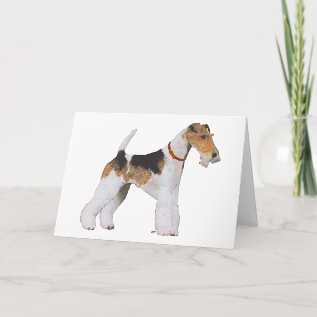 Cartão Wire Fox Terrier (Frente)