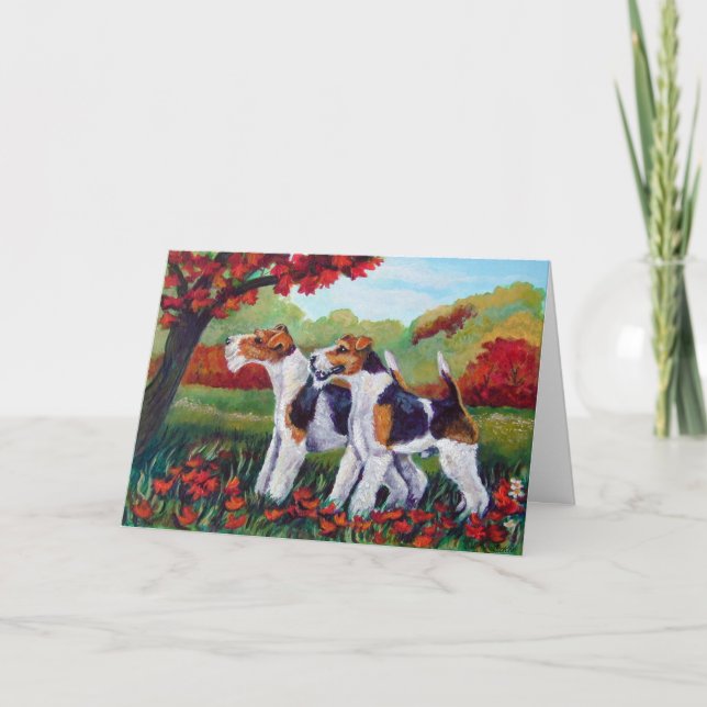 Cartão Wire Fox Terrier Cards (Frente)