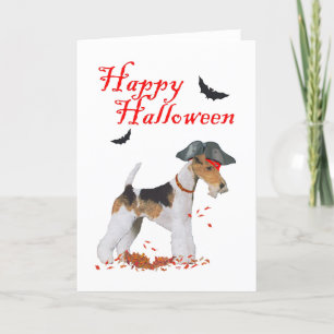 Cartão Wire Fox Terrier Halloween