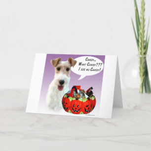 Cartão Wire Fox Terrier Halloween Candy