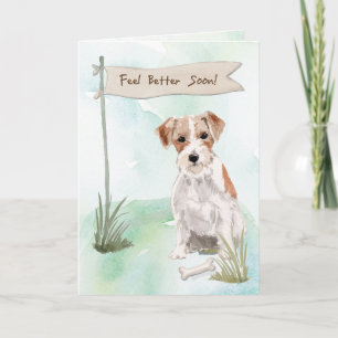 Cartão Wire Haired Jack Russell sente-se melhor com o cac