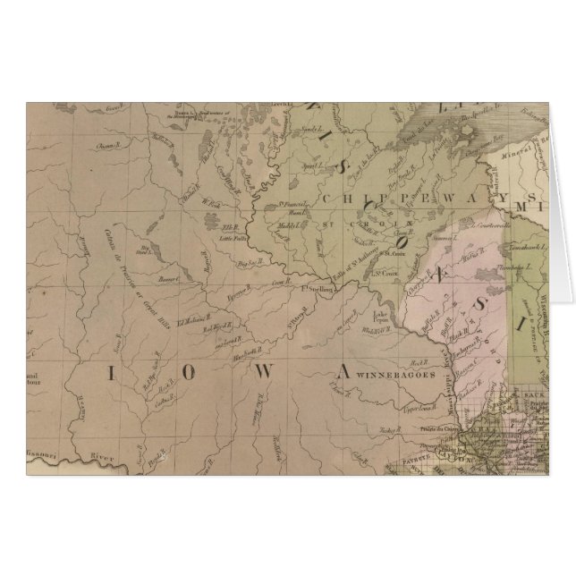 Cartão Wisconsin e Iowa (Frente Horizontal)
