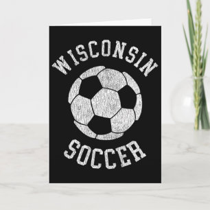 Cartão Wisconsin Futebol Retro Desgastado Anos 90 Vintage