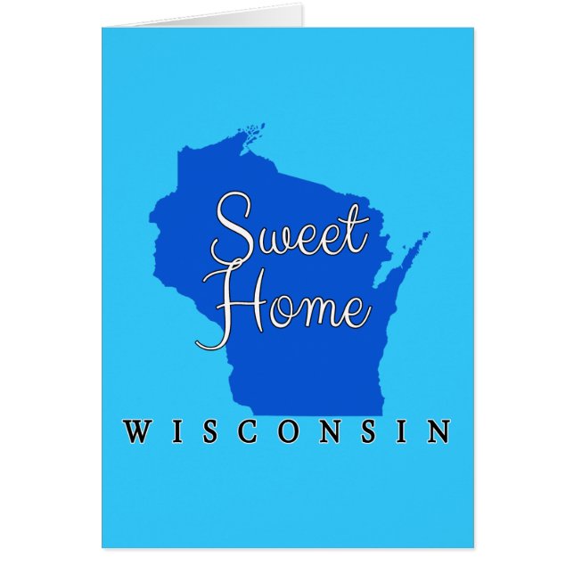 Cartão Wisconsin Wisconsin Home doce (Frente)