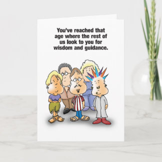 Cartão Wisdom Humorous Birthday Card
