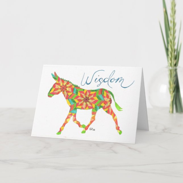 Cartão Wisdom Quilt Mule de Sherry Jarvis Folheto (Frente)