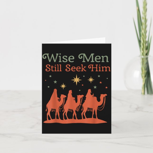 Cartão Wise Men Still Seek Him Nativity Scene Christian C (Frente)