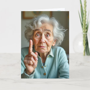 Cartão Wise Old Lady For Birthday