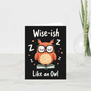 Cartão Wise Owl Com Gles Engraçado Nerdy De Volta À Escol