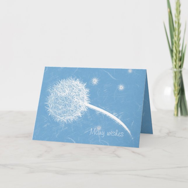 Cartão Wish upon a dandelion Happy Birthday (Frente)