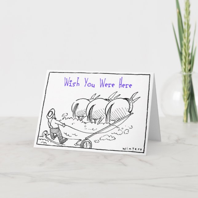 Cartão Wish You Were Here (Frente)