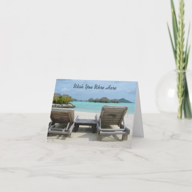 Cartão Wish You Were Here Note (Frente)