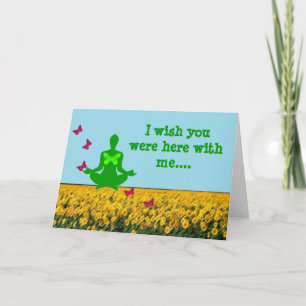Cartão Wish you were here - Yoga Greeting Cards