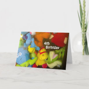 Cartão WISHES FOR A FUN "4th BIRTHDAY"