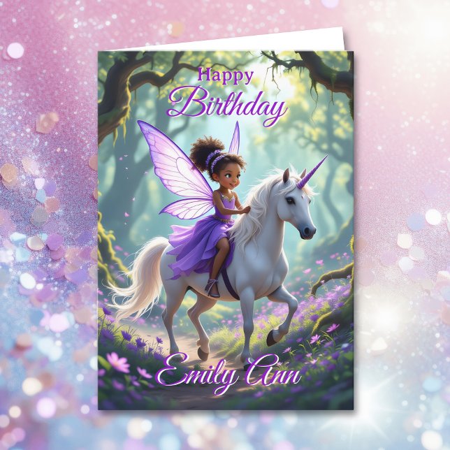 Cartão Wishing you a Magical Birthday | Fairytale Girl's  (Criador carregado)