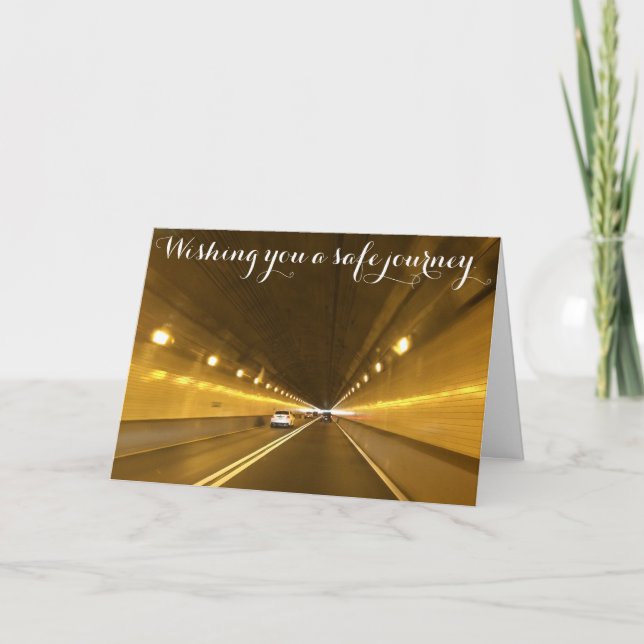 Cartão Wishing you a safe journey.Card. (Frente)